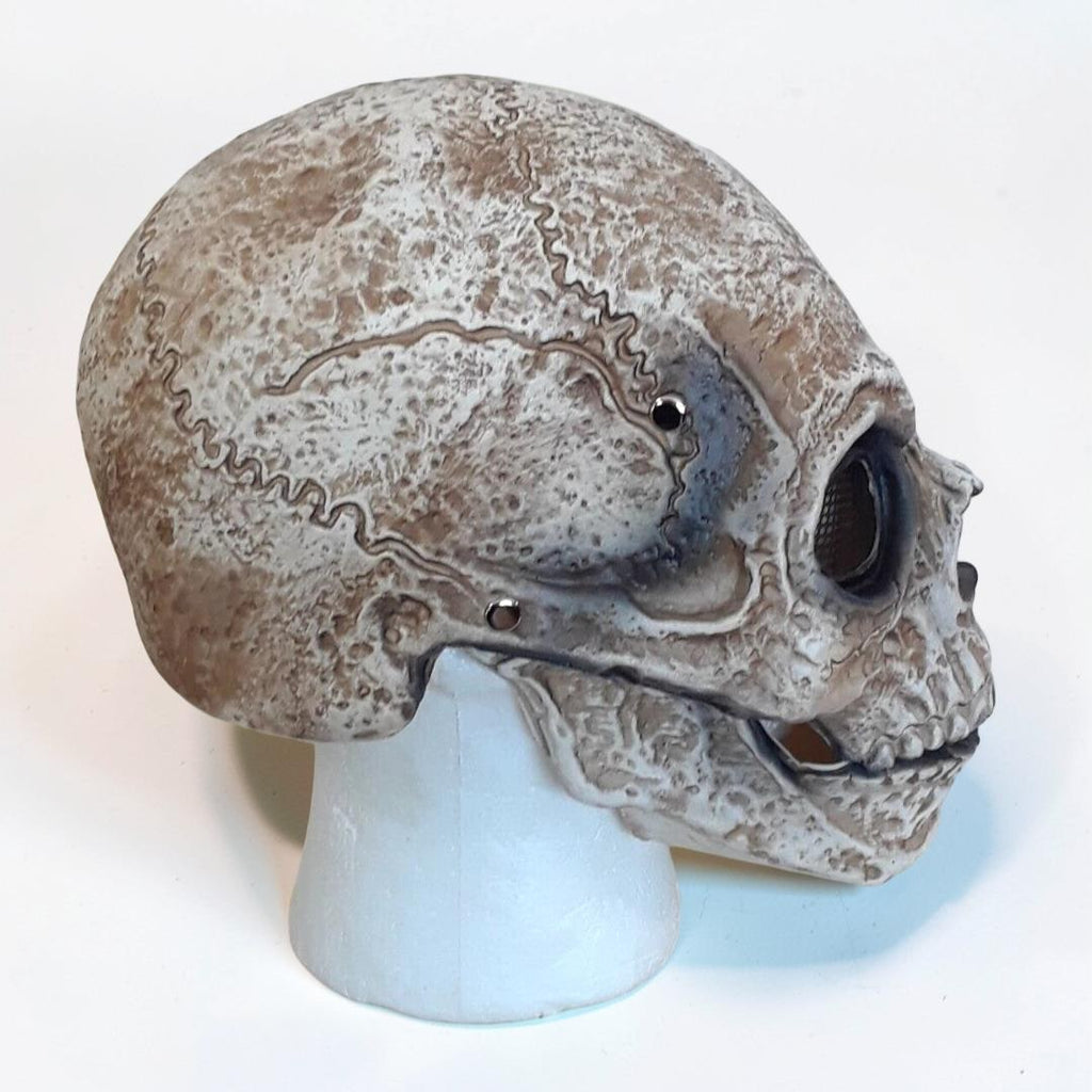 Halloween Costume Skull Mask with Hinged Moving Jaw and Creepy Realistic Bone Finish - Image 5