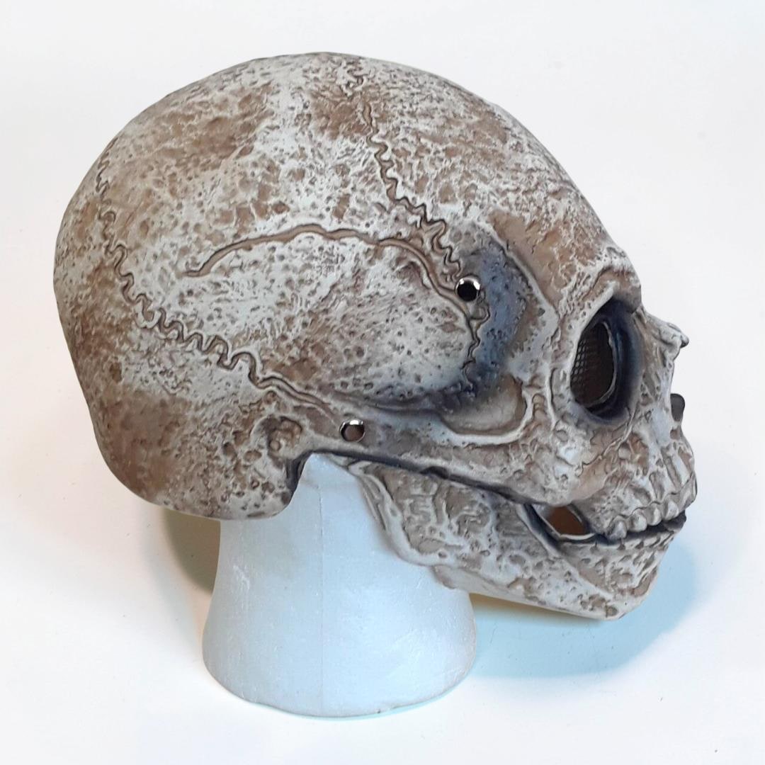 Halloween Costume Skull Mask with Hinged Moving Jaw and Creepy Realistic Bone Finish - Image 5