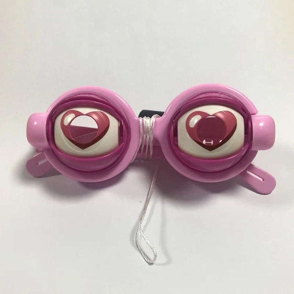 Halloween Crazy Eyes Glasses with Moving Eyelids Novelty Party Eyewear - Image 1