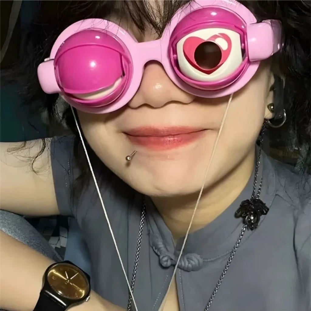 Halloween Crazy Eyes Glasses with Moving Eyelids Novelty Party Eyewear - Image 2