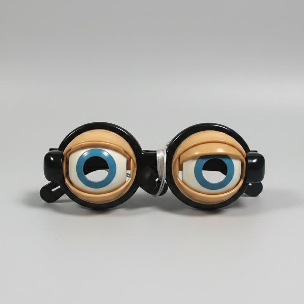 Halloween Crazy Eyes Glasses with String Control Novelty Prank Toy Affordable Prescription - Image 1