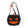 Halloween Crossbody Purse Pumpkin Shaped with Jack-O-Lantern Face and Adjustable Shoulder Strap - Image 1