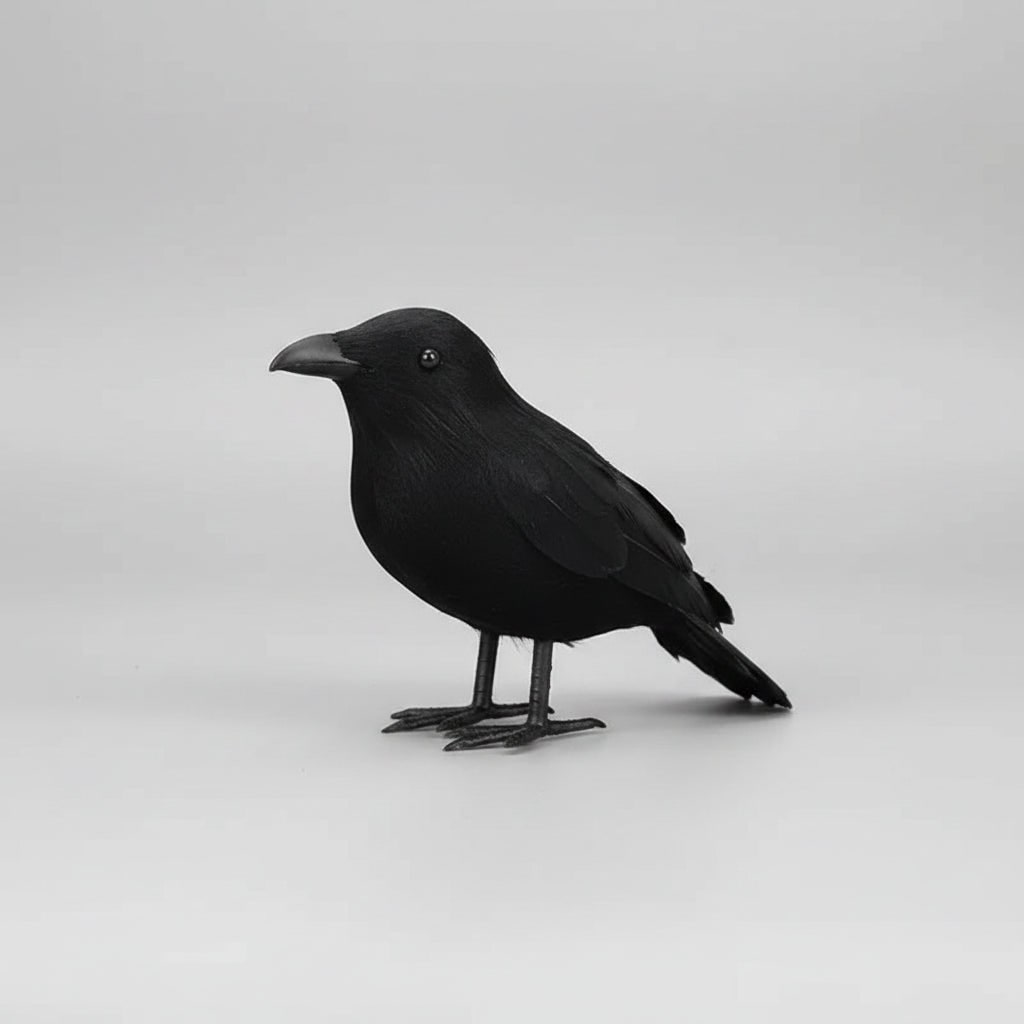 Halloween Crow Decoration Realistic Artificial Prop for Haunted House Party and Yard Display - Image 1