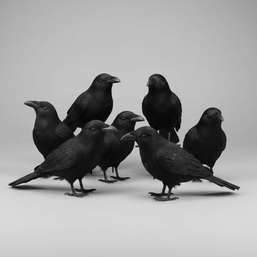 Halloween Crow Decoration Realistic Artificial Prop for Haunted House Party and Yard Display - Image 5