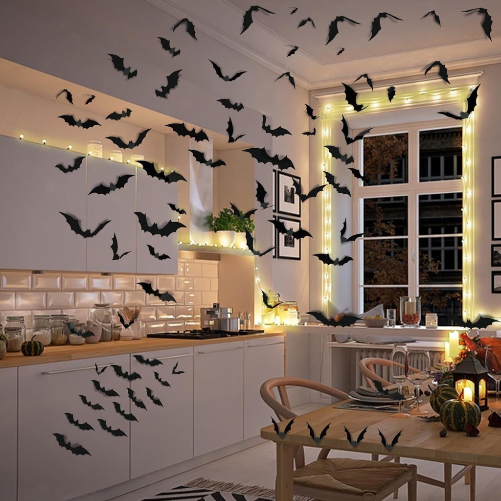 Halloween Custom Wall Decal Stickers with 3D Decorations Foldable Flying Effect for Party - Image 4