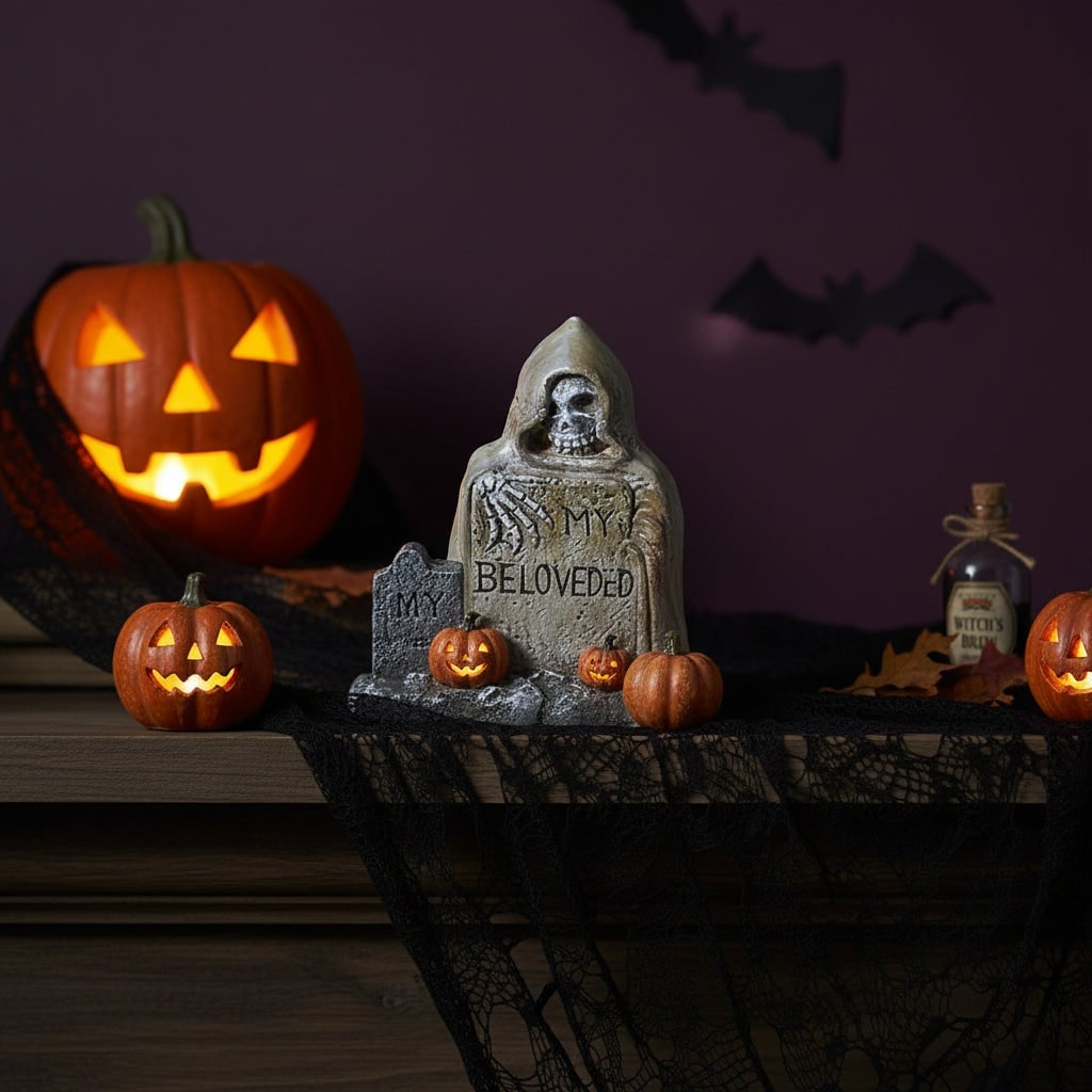 Halloween Decorations Miniature Tombstones for Tabletop and Fall Decor - Image 1