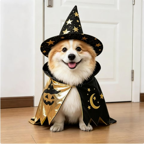 Halloween Dog Costume Funny Novelty with Hooded Design and Step-In Style for Small Human - Image 28
