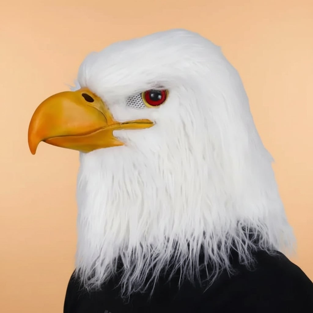 Halloween Eagle Costume Mask with Realistic Bald Design and Creepy Full Head Coverage - Image 2