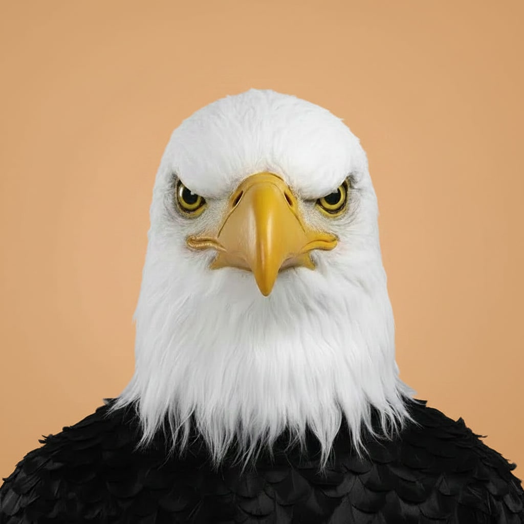 Halloween Eagle Costume Mask with Realistic Bald Design and Creepy Full Head Coverage - Image 3
