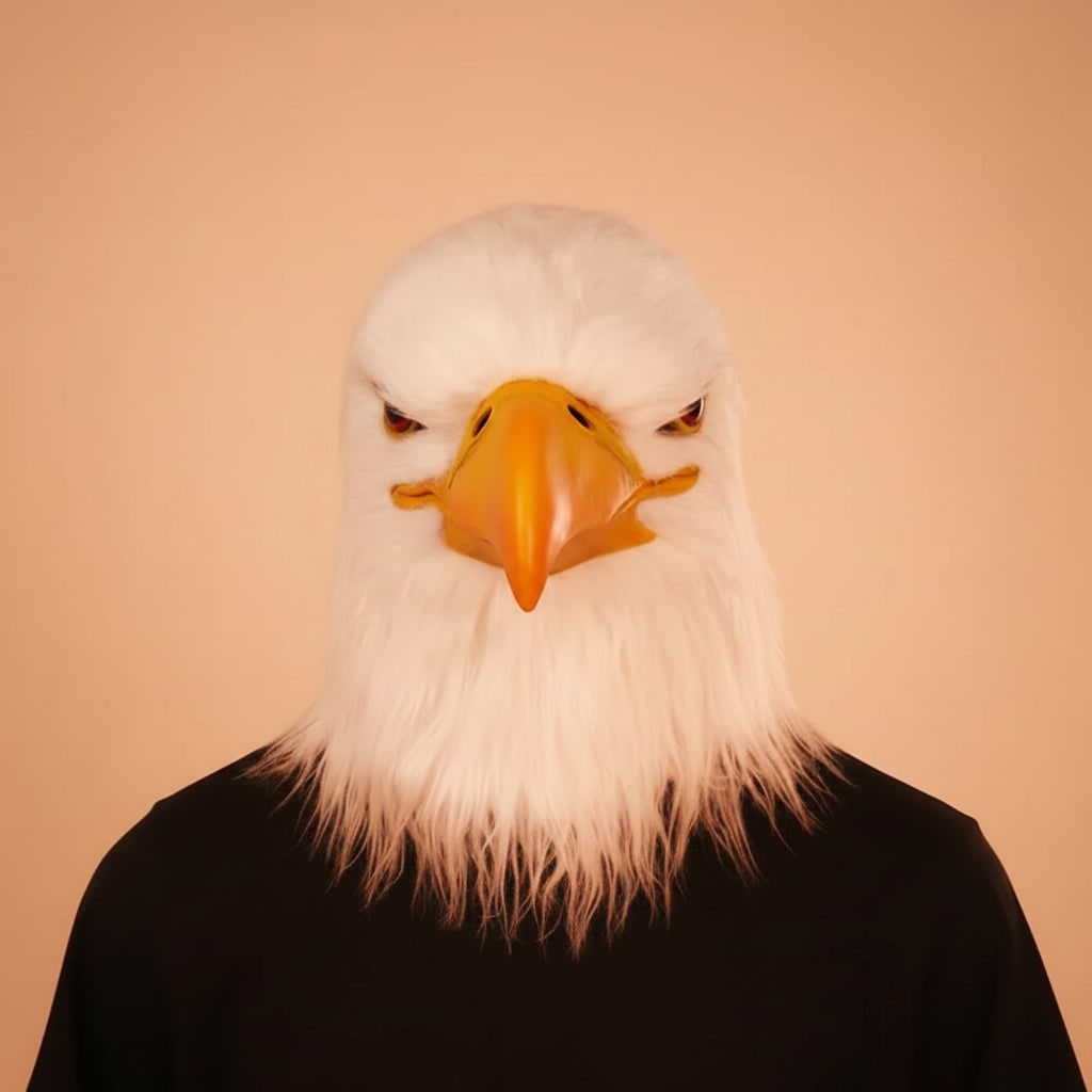 Halloween Eagle Costume Mask with Realistic Bald Design and Creepy Full Head Coverage - Image 5