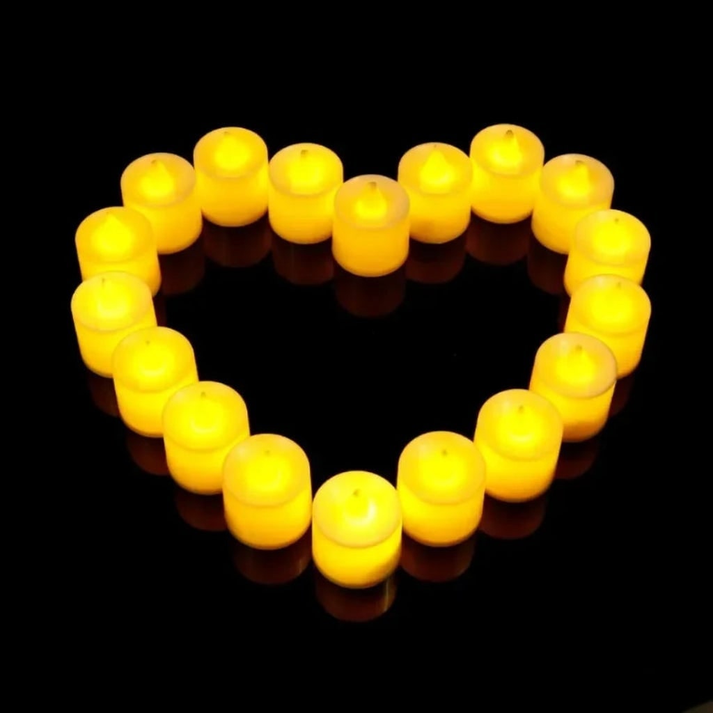 Halloween Flameless Battery Operated Fake Candles with Flickering LED Tea Lights - Image 2