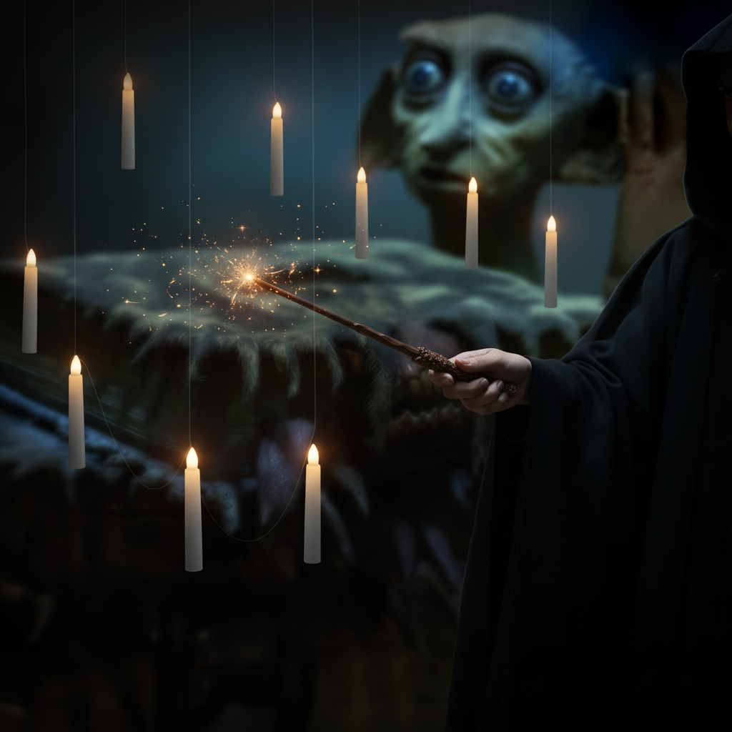 Halloween Floating Taper Candles LED Battery Operated with Remote Control for Party Decoration - Image 4