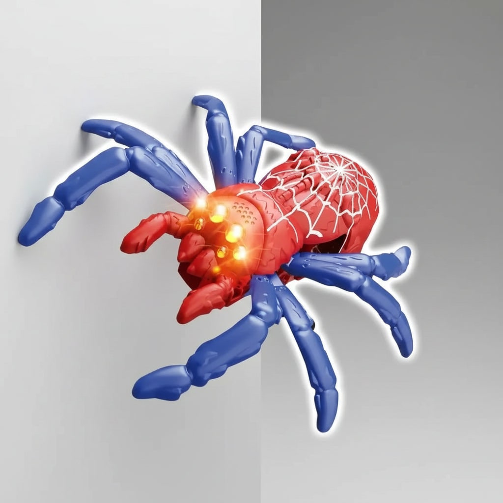 Halloween Foam Climbing Blocks Wall Toy Remote Control Spider and Lizard with LED Eyes for Play - Image 3