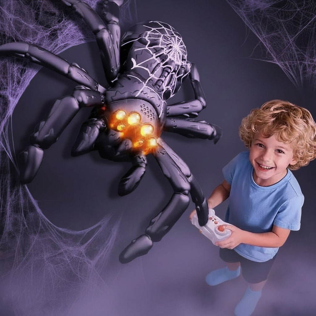 Halloween Foam Climbing Blocks Wall Toy Remote Control Spider and Lizard with LED Eyes for Play - Image 7