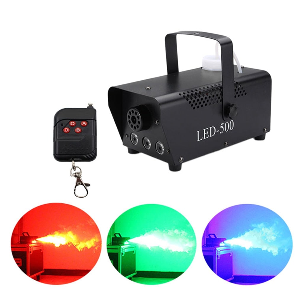 Halloween Fog Machine Smoke Mini Maker with LED Lights for Party Haunted House Water Based Fluid - Image 1