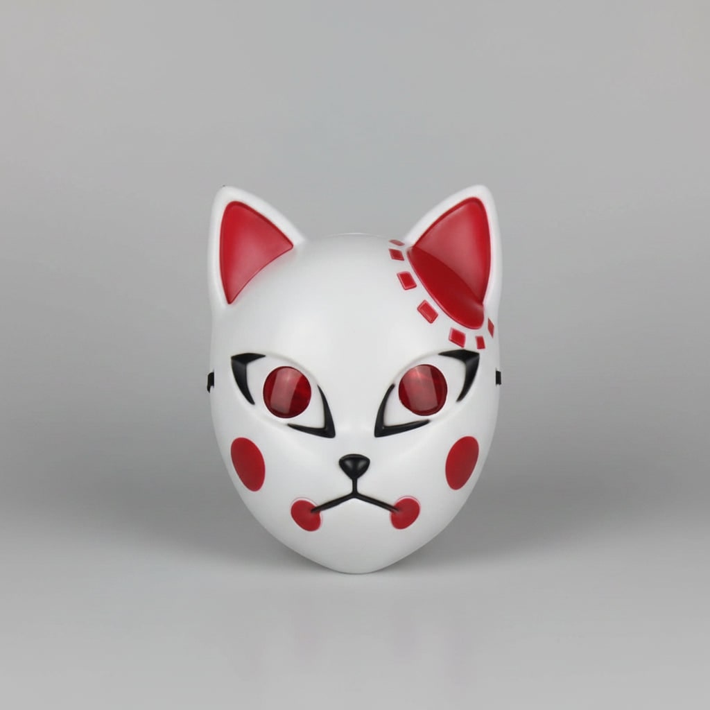 Halloween Fox Mask Cosplay Anime Costume with LED Light and El Wire Glowing Eyes - Image 7