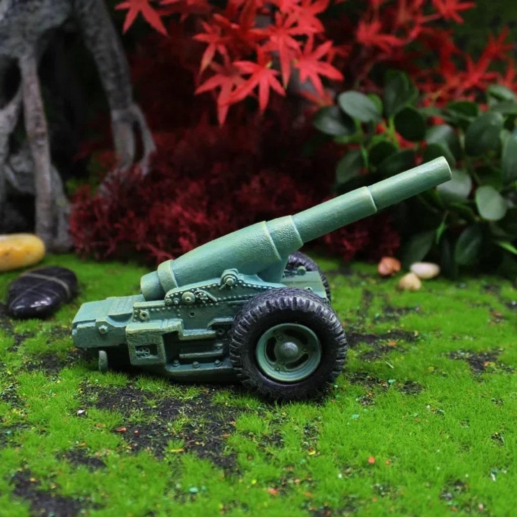 Halloween Garden Gnome Figurine and Cannon Resin Statue Set with Funny Smoking Design - Image 2