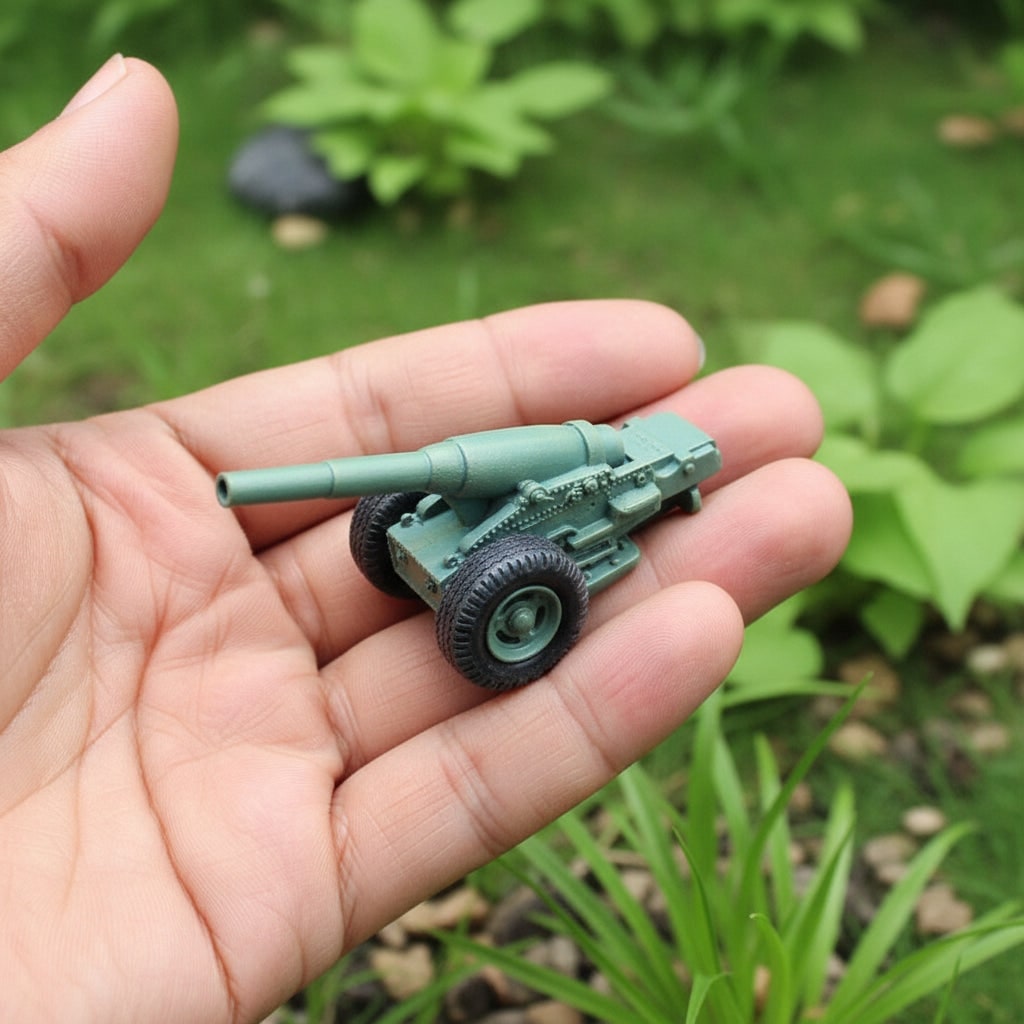 Halloween Garden Gnome Figurine and Cannon Resin Statue Set with Funny Smoking Design - Image 4