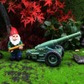 Halloween Garden Gnome Figurine and Cannon Resin Statue Set with Funny Smoking Design - Image 5