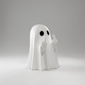 Halloween Ghost Decor Figurine with Middle Finger Gesture Tabletop Statue Face Pumpkin Carve - Image 6