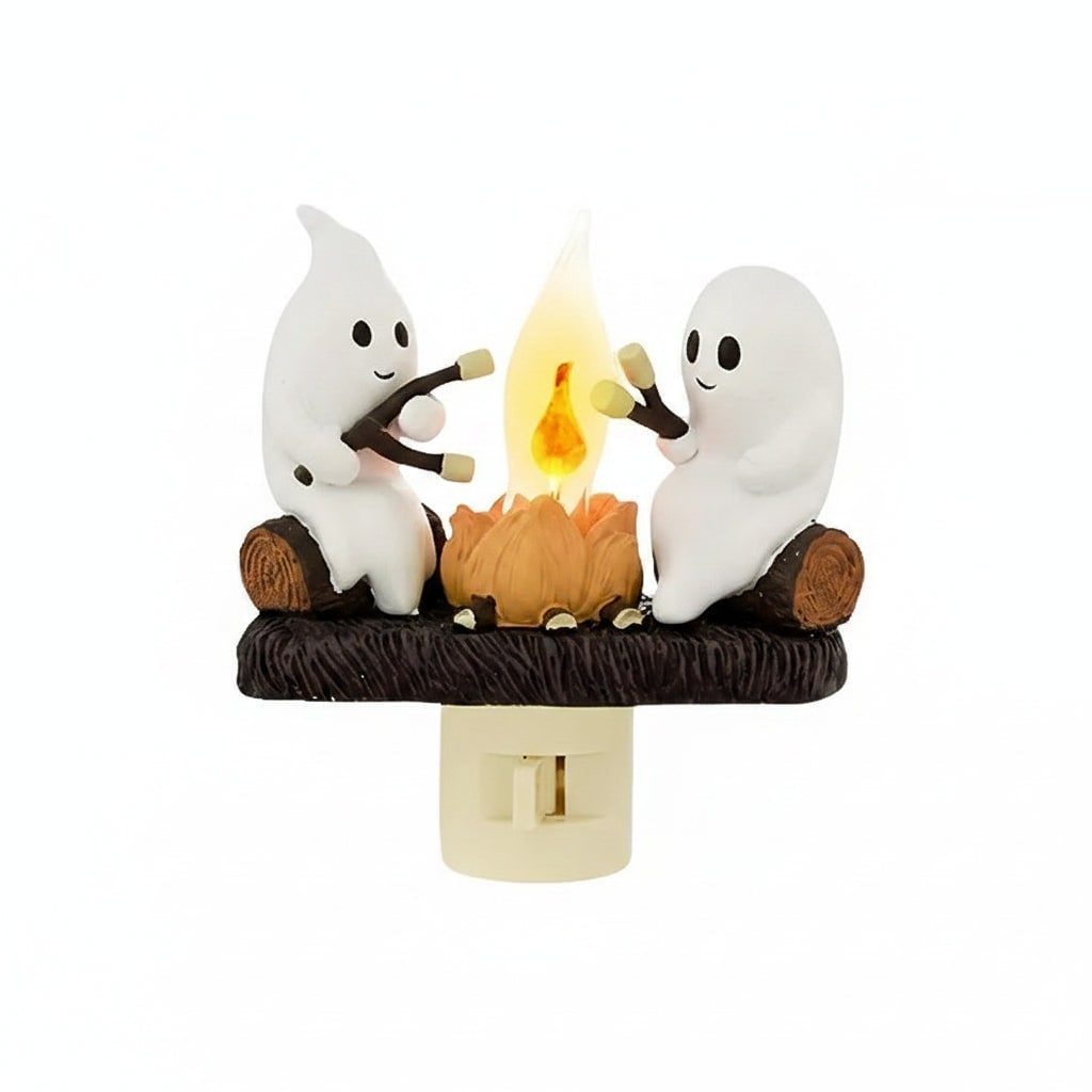 Halloween Ghost Night Light LED -In with Campfire Design and Warm Glow for Room - Image 6