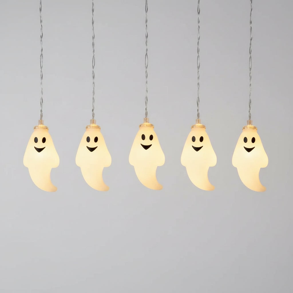 Halloween Ghost String Lights Battery Powered LED for Indoor Outdoor Decoration - Image 3