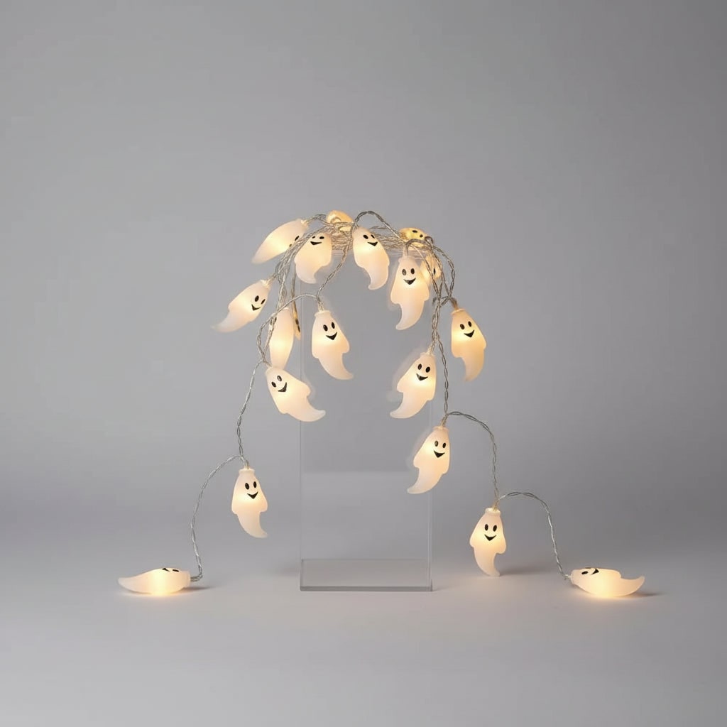 Halloween Ghost String Lights Battery Powered LED for Indoor Outdoor Decoration - Image 4