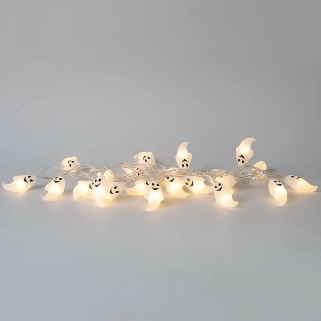 Halloween Ghost String Lights Battery Powered LED for Indoor Outdoor Decoration - Image 5