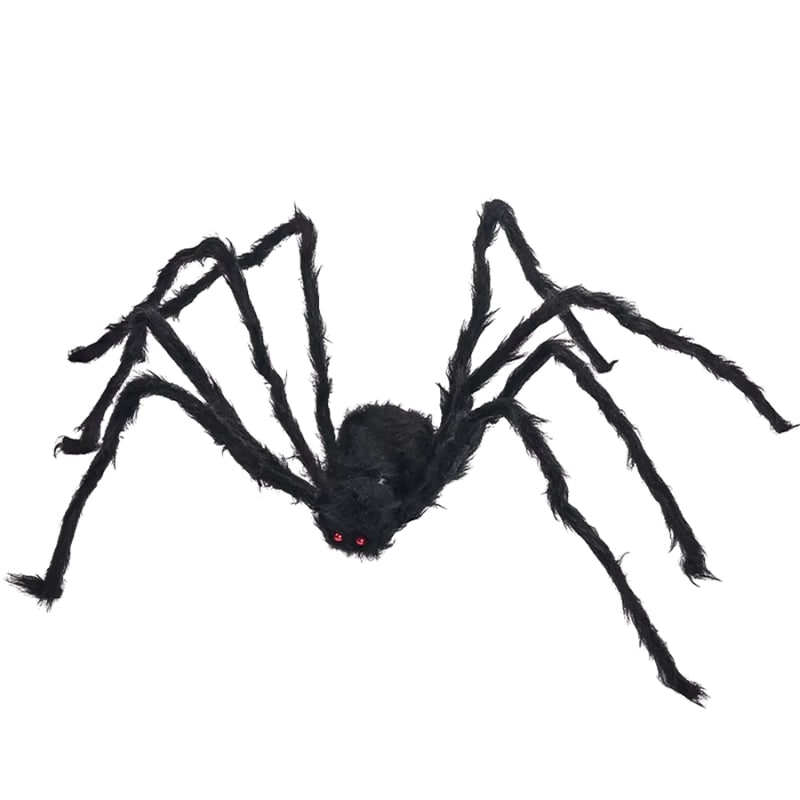 Halloween Giant Spider Decoration with Web for Outdoor Yard Party Prop - Image 1