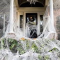 Halloween Giant Spider Web Decoration with Stretch and Plastic for Outdoor Party Decor - Image 1