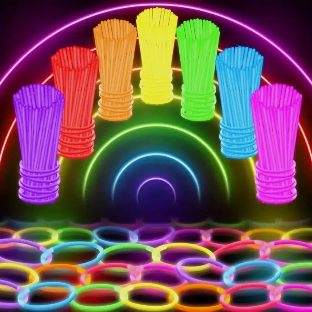 Halloween Glow Sticks and Bracelets Party Favors with Connectors for Night Events - Image 2