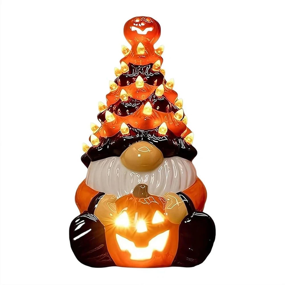 Halloween Gnome Blow Up Decorations with Jack O Lantern LED Lights for Garage Door and Party - Image 3