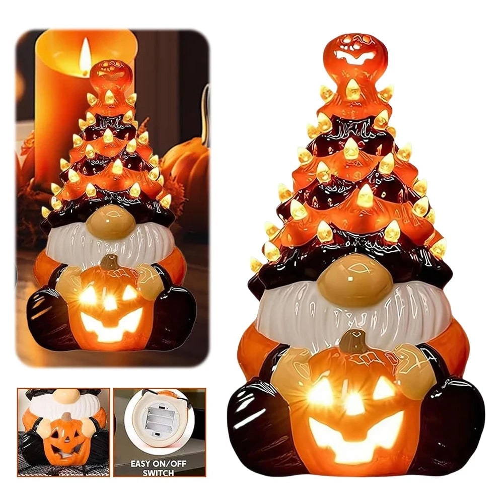 Halloween Gnome Blow Up Decorations with Jack O Lantern LED Lights for Garage Door and Party - Image 4