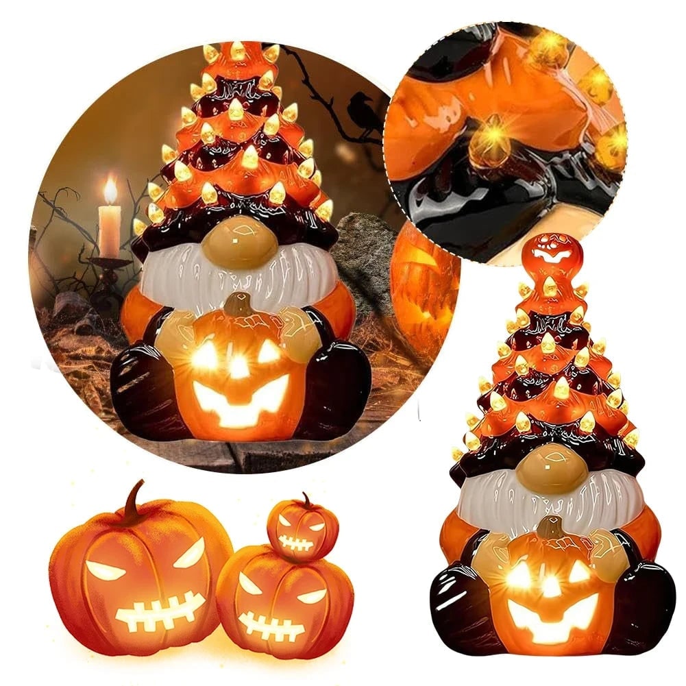 Halloween Gnome Blow Up Decorations with Jack O Lantern LED Lights for Garage Door and Party - Image 5