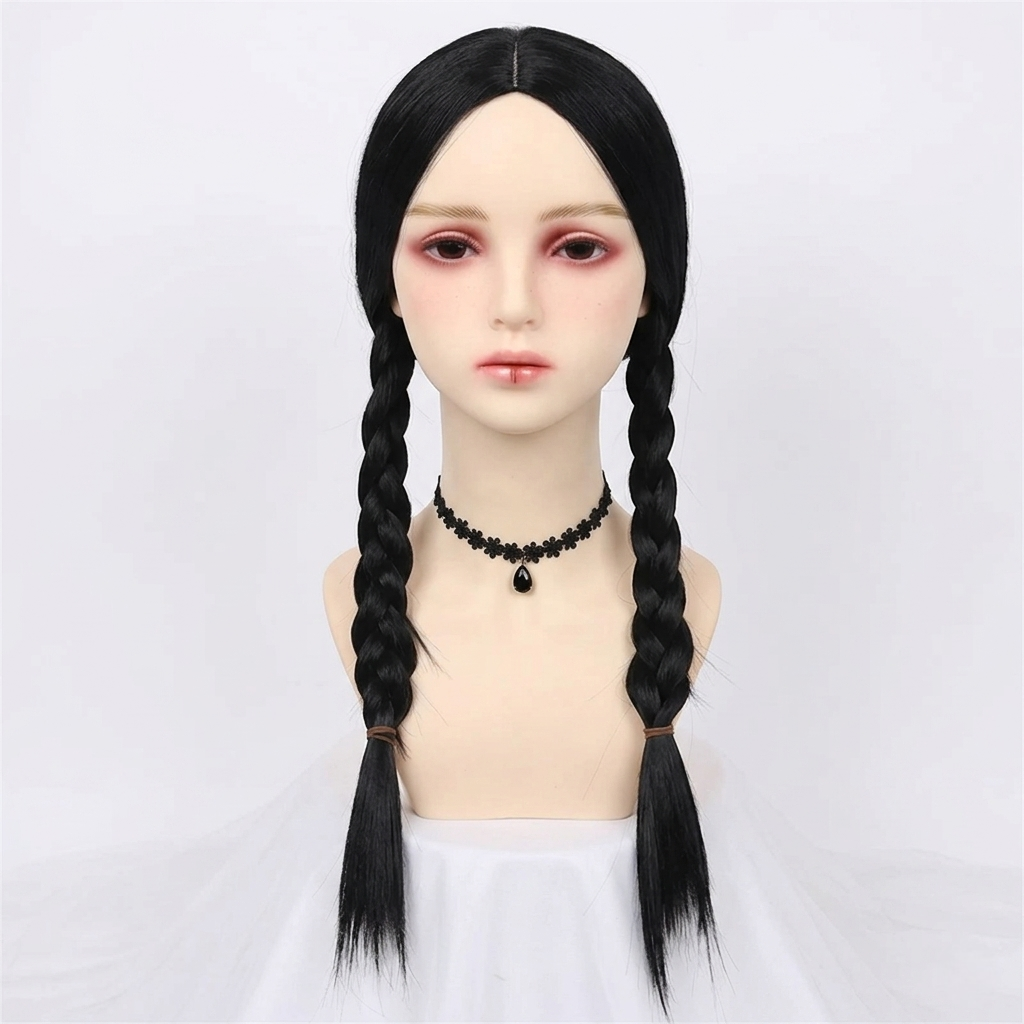 Halloween gothic schoolgirl Family Costume Outfit with Braided and Pointed Collar - Image 2