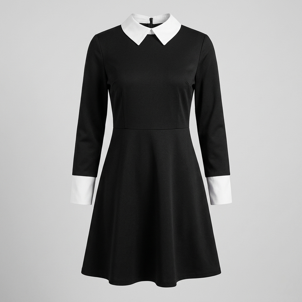 Halloween gothic schoolgirl Family Costume Outfit with Braided and Pointed Collar - Image 4