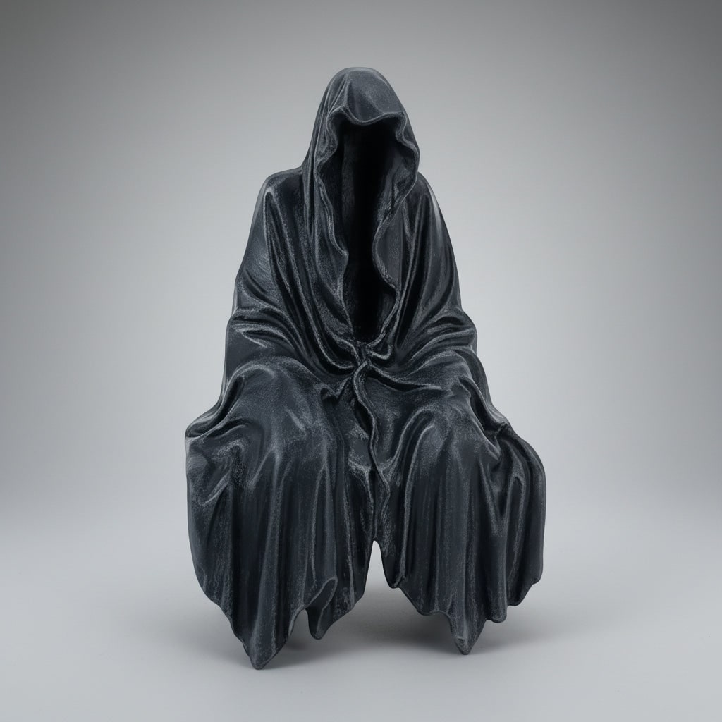 Halloween Grim Reaper Statue Spooky Gothic Resin Decoration for Haunted House - Image 1