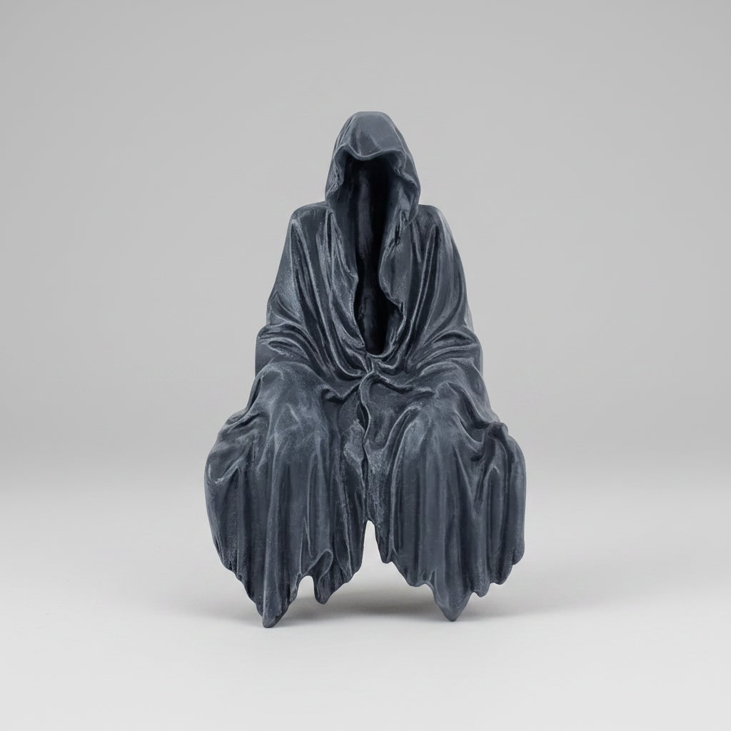 Halloween Grim Reaper Statue Spooky Gothic Resin Decoration for Haunted House - Image 4