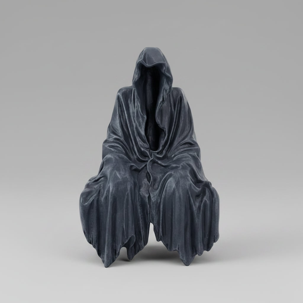 Halloween Grim Reaper Statue Spooky Gothic Resin Decoration for Haunted House - Image 5