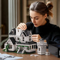 Halloween Haunted House Building Block Set with LED Lights and Brick Construction - Image 1