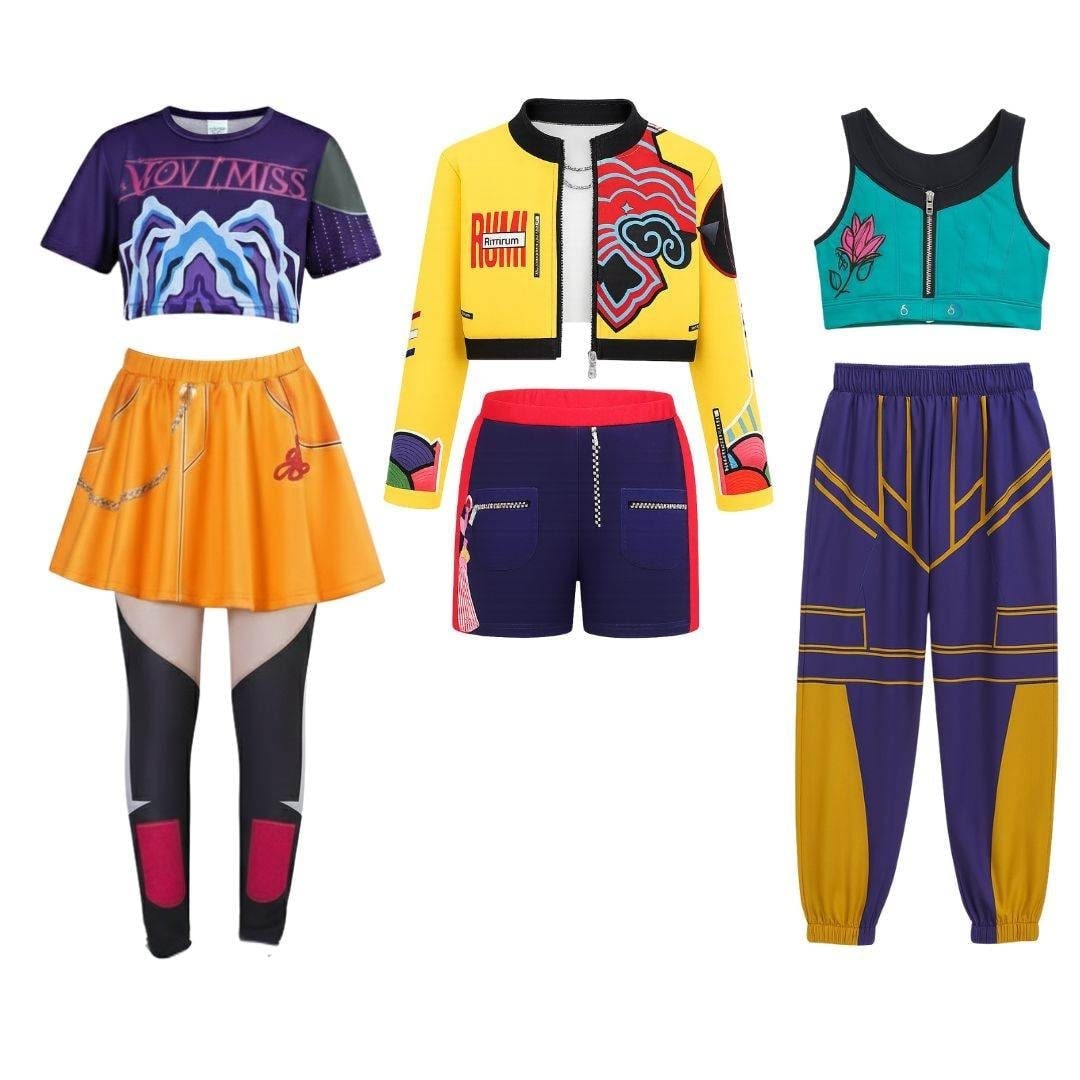 Halloween Hip Hop Dance Costume Outfit with Crop Jacket and Tassel Details - Image 4