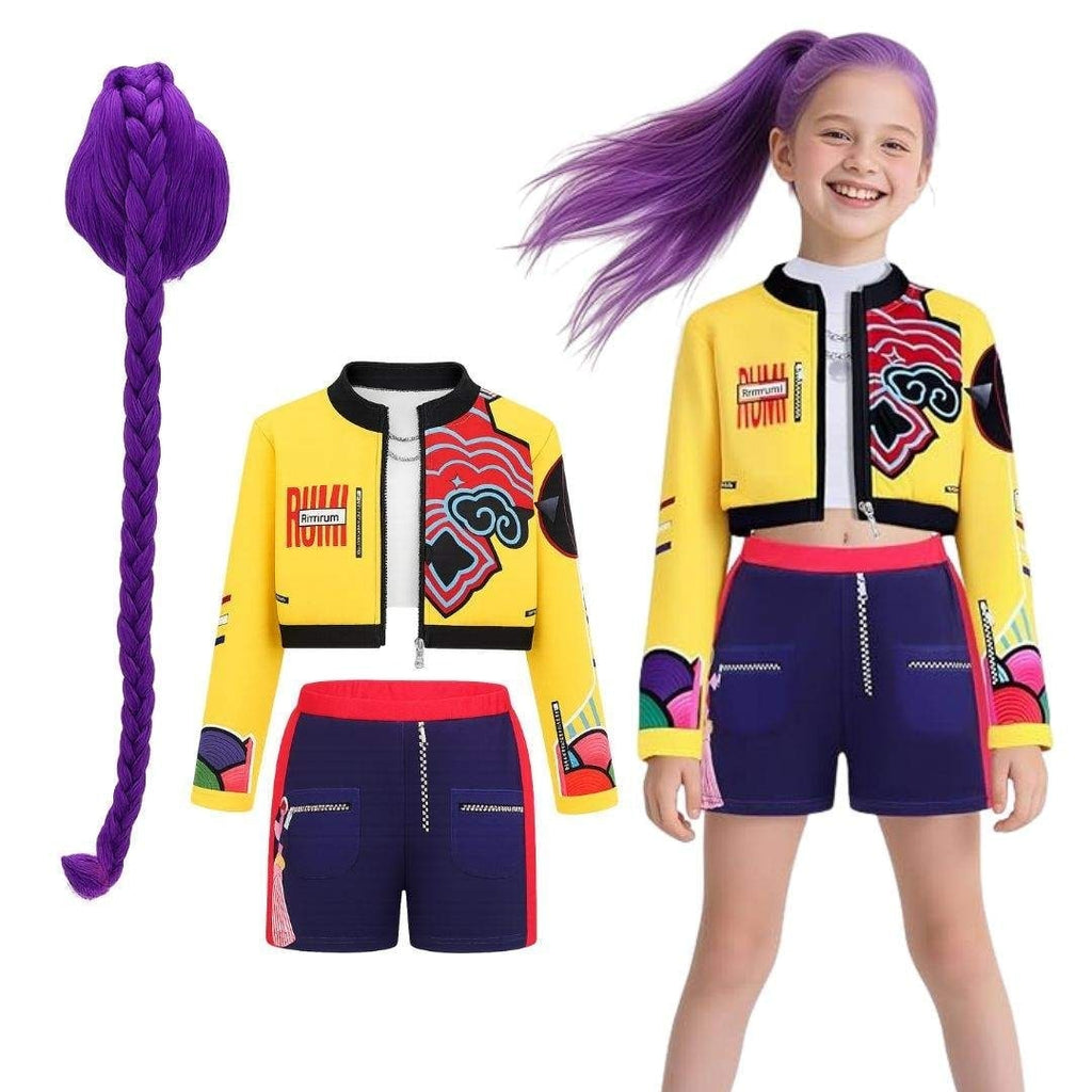 Halloween Hip Hop Dance Costume Outfit with Crop Jacket and Tassel Details - Image 5