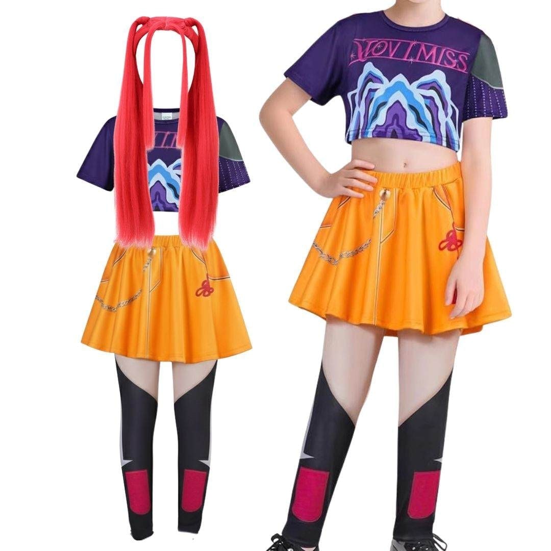 Halloween Hip Hop Dance Costume Outfit with Crop Jacket and Tassel Details - Image 7