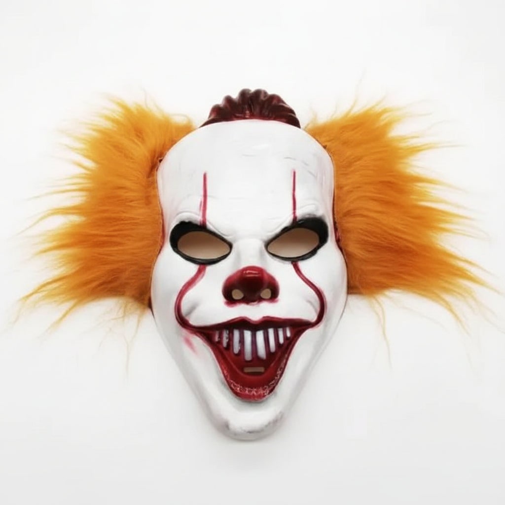 Halloween Horror Clown Mask with Creepy Molded Plastic and Painted Teeth for Costume Party - Image 1