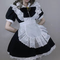 Halloween House Maid Costume Dress with Ruffled Apron and flying boy Collar for Plus Size - Image 1