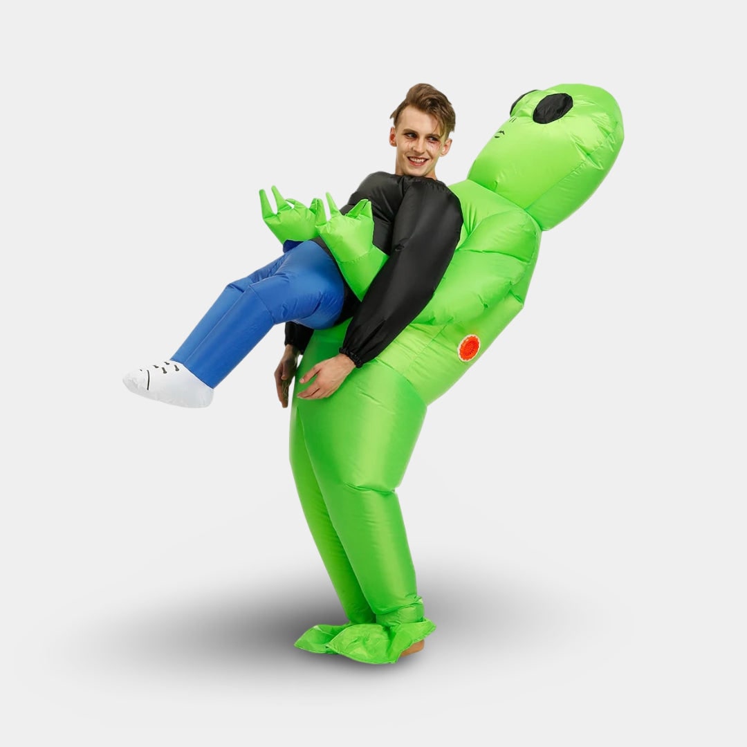 Halloween Inflatable Alien Costume with Built-In Fan for Space Party Piggyback Outfit - Image 3