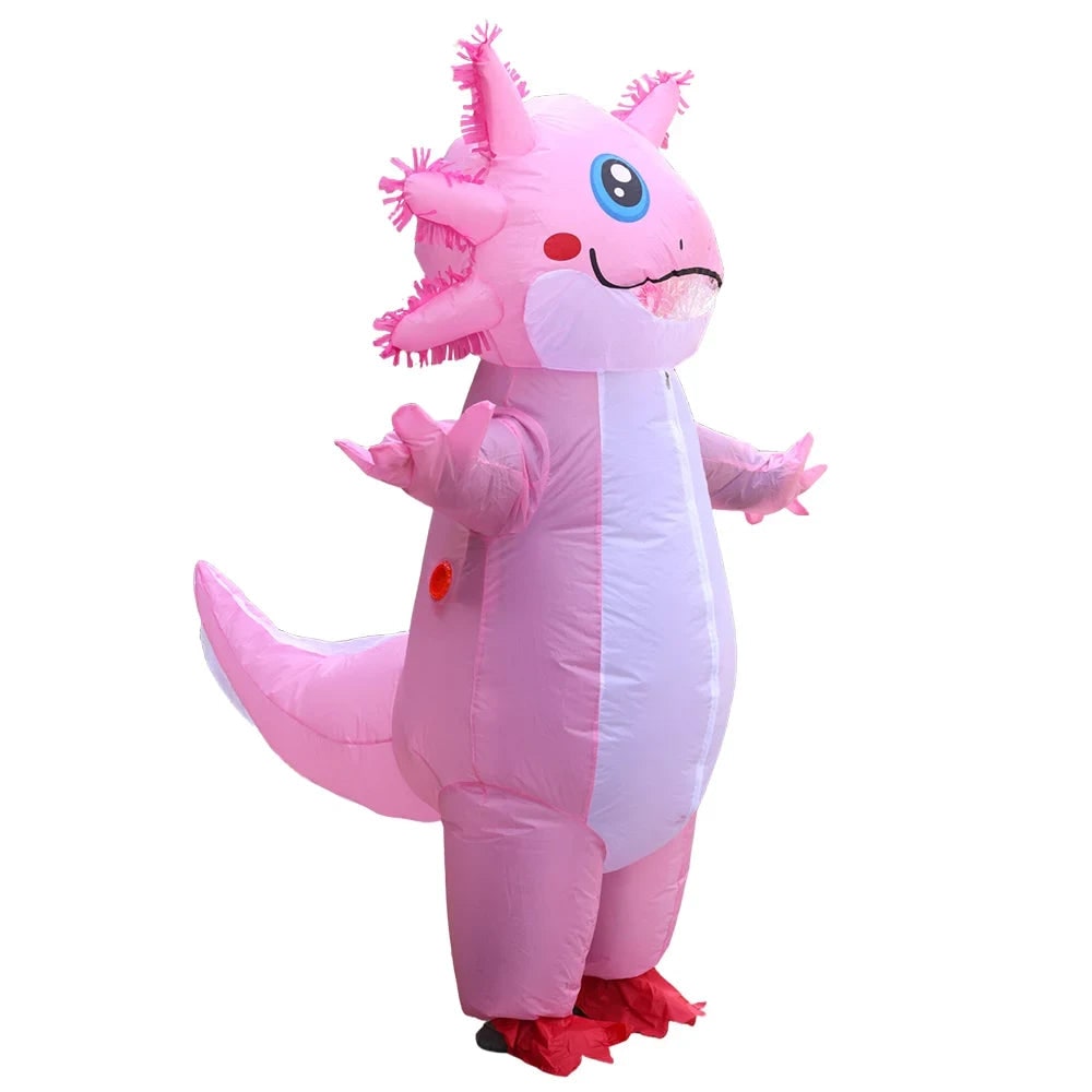 Halloween Inflatable Axolotl Costume with Battery Operated Fan Animal - Image 5