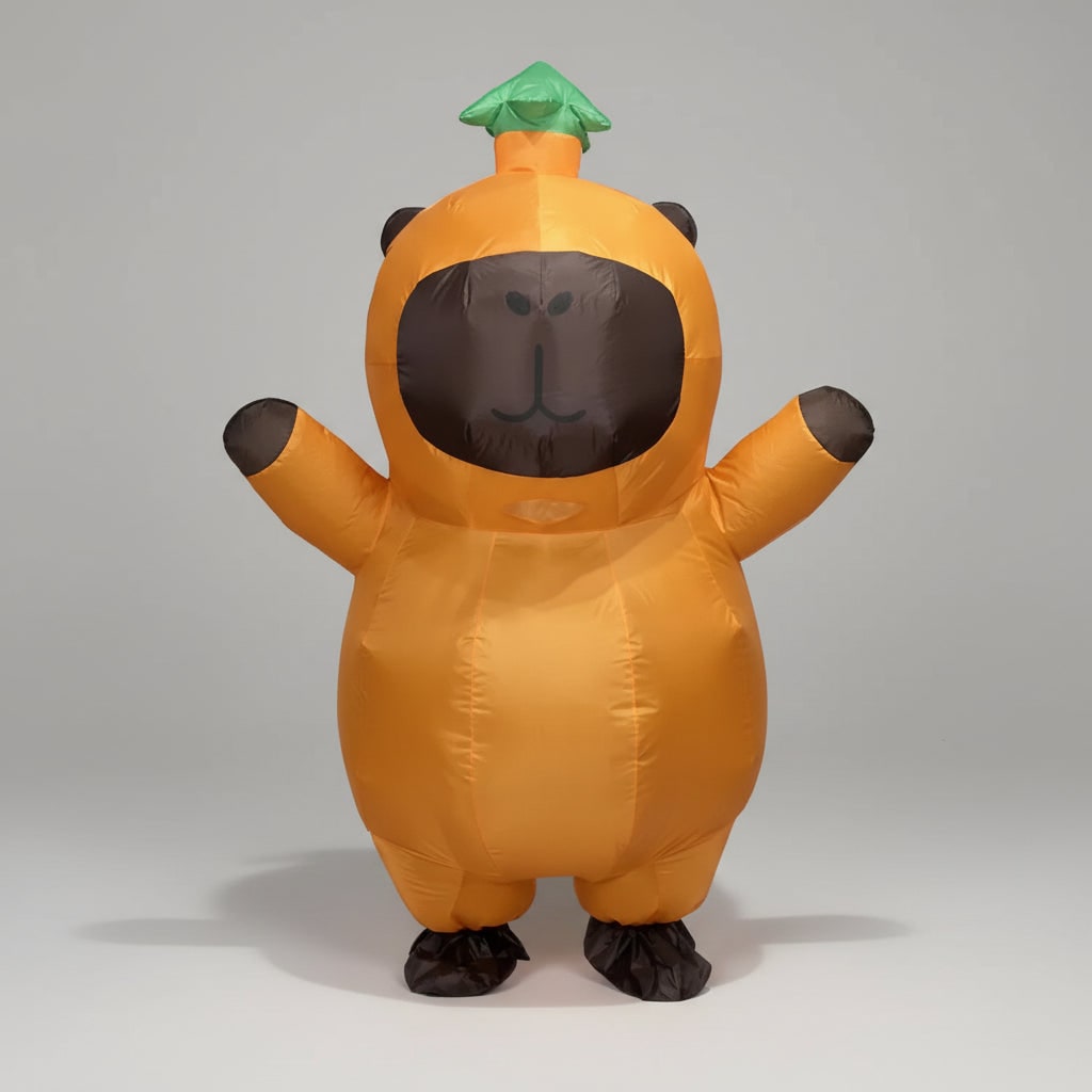 Halloween Inflatable Capybara Costume with Blower Fan and Mesh Face Window - Image 1