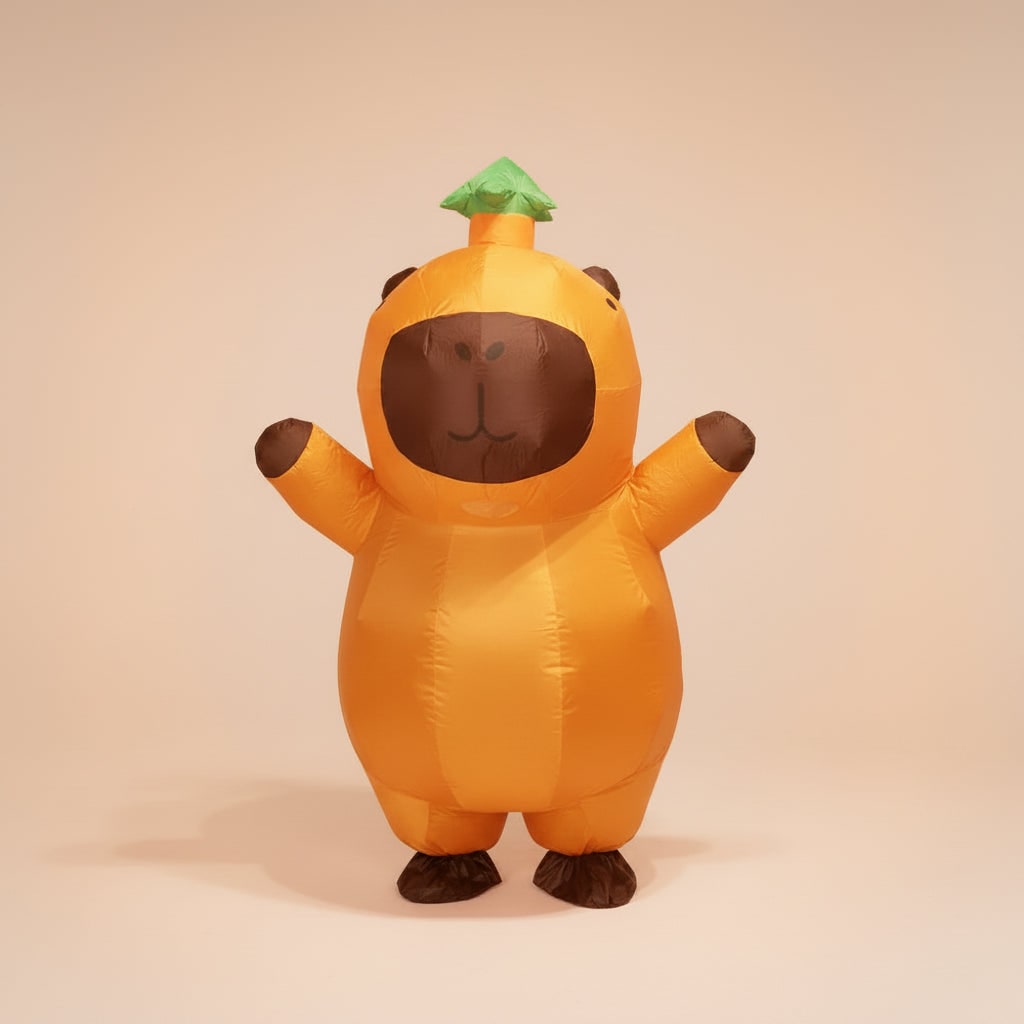 Halloween Inflatable Capybara Costume with Blower Fan and Mesh Face Window - Image 2