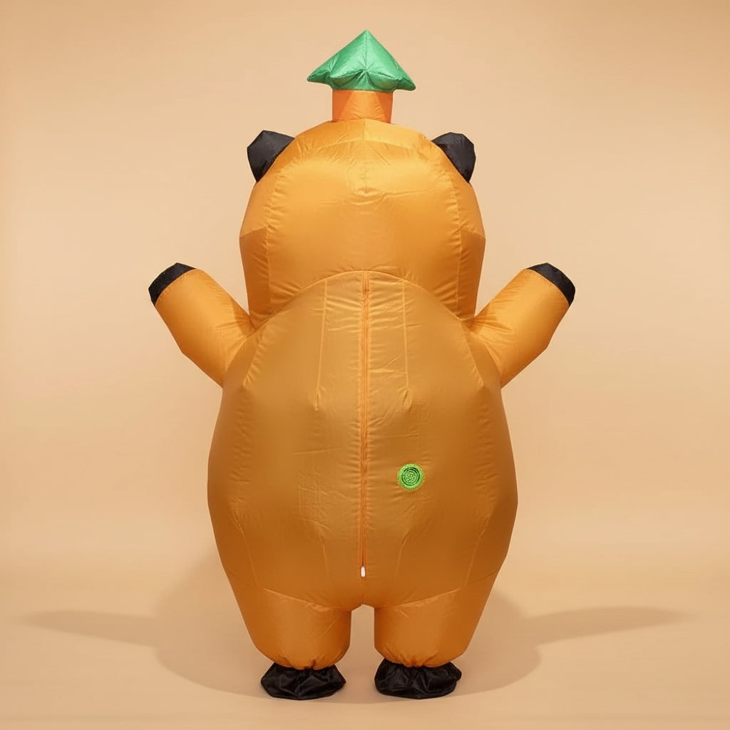 Halloween Inflatable Capybara Costume with Blower Fan and Mesh Face Window - Image 4